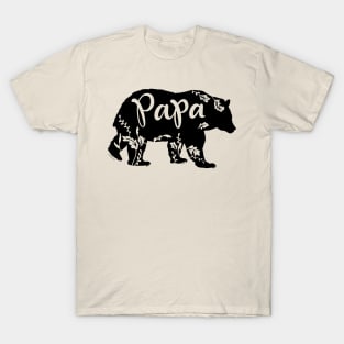 Papa Bear with Nature Leaves & Foliage T-Shirt